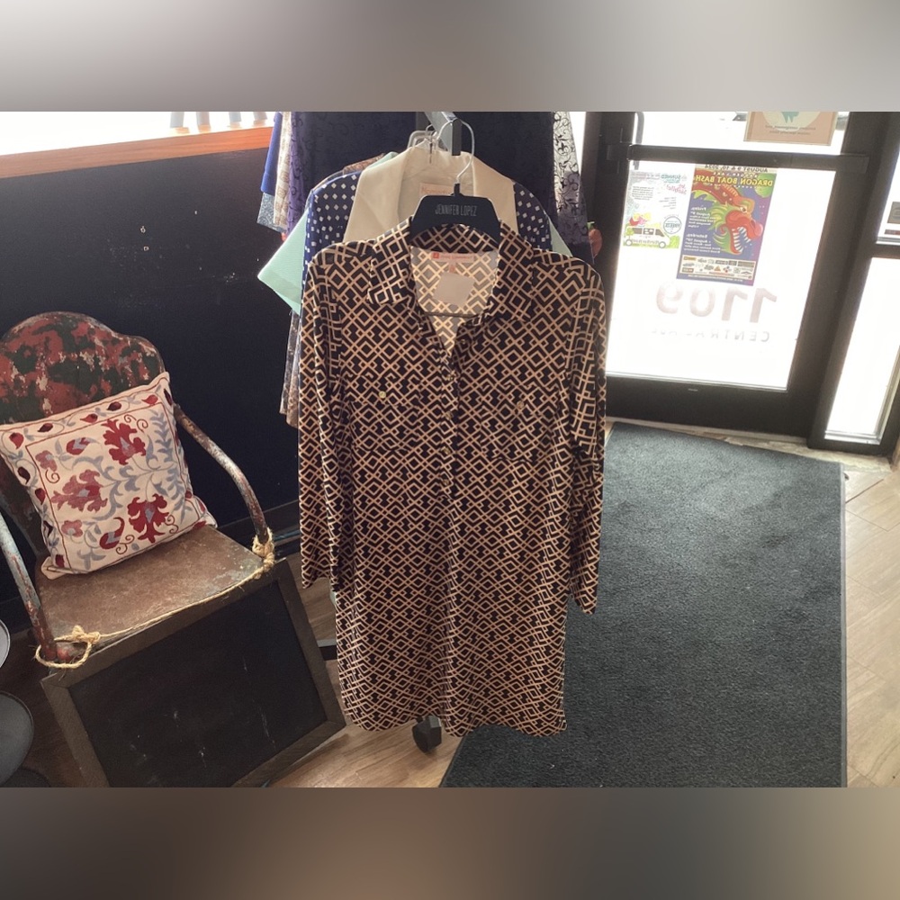 Jude Conally Black and Gold Long Sleeved Dress